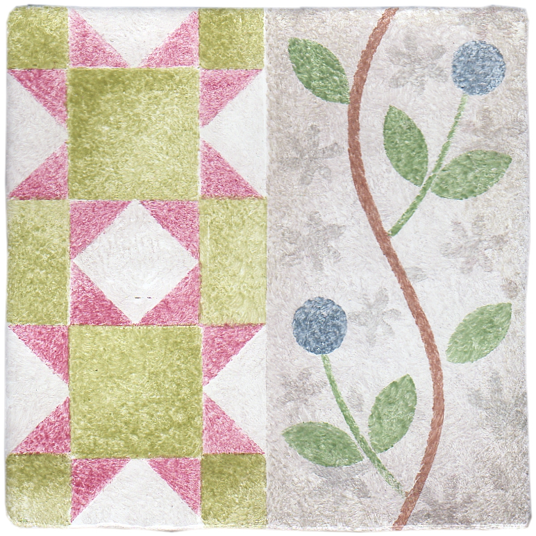 Hand Stenciled Tiles - Patchwork - Tiles of Stow
