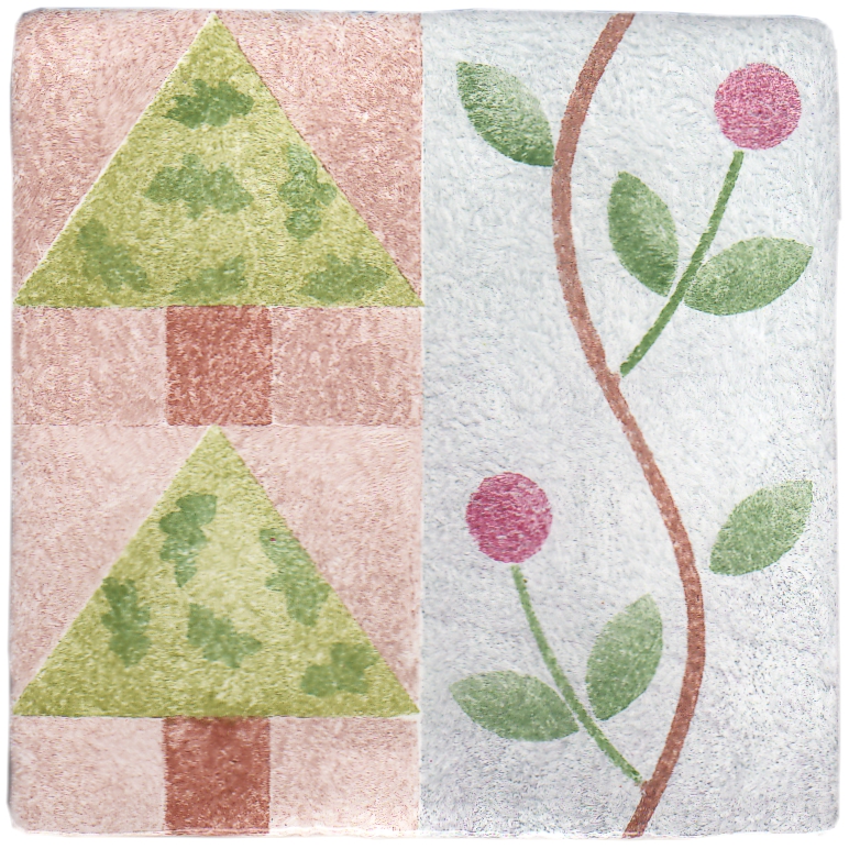 Hand Stenciled Tiles - Patchwork - Tiles of Stow
