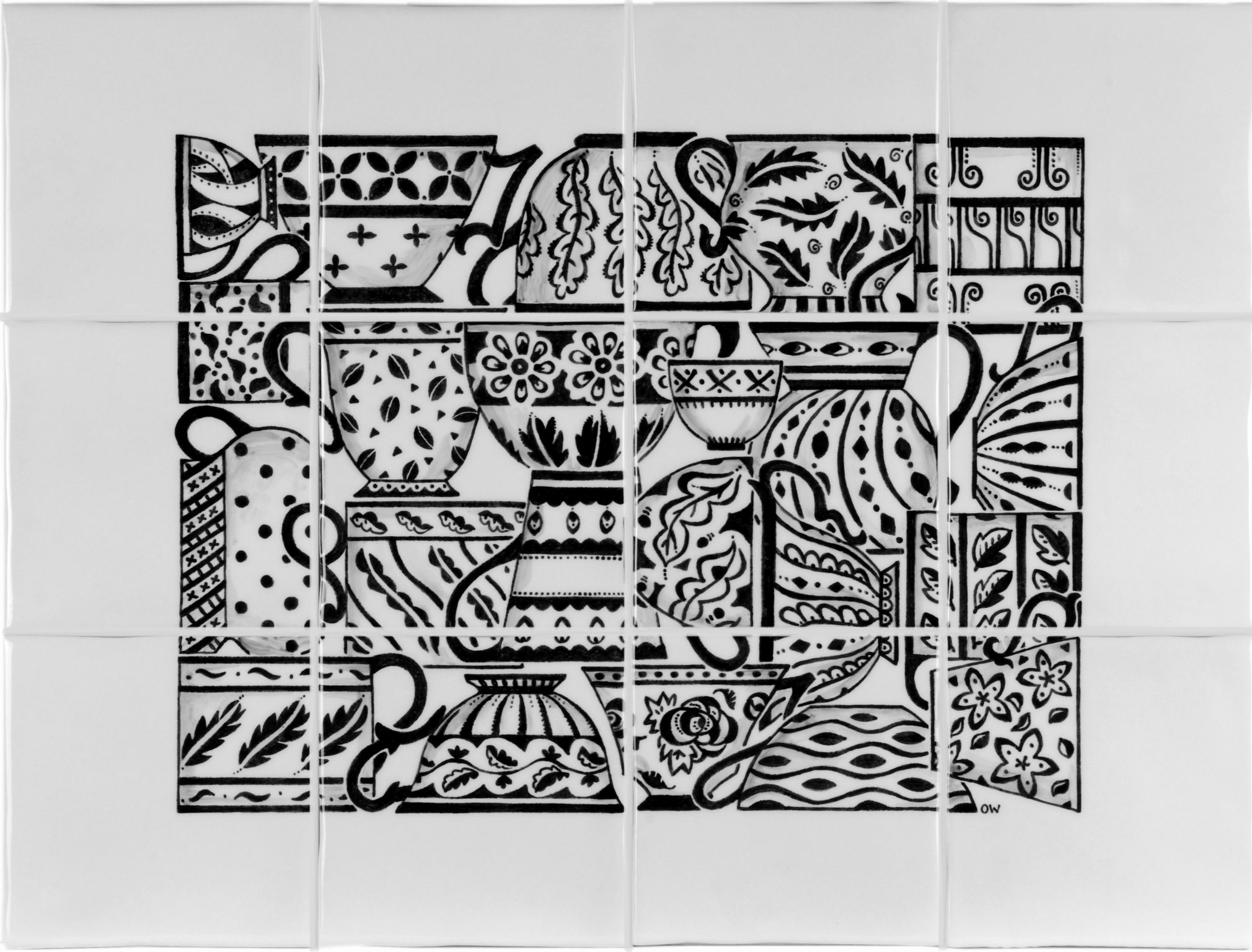 Hand painted Tiles - Tearoom - Tiles of Stow