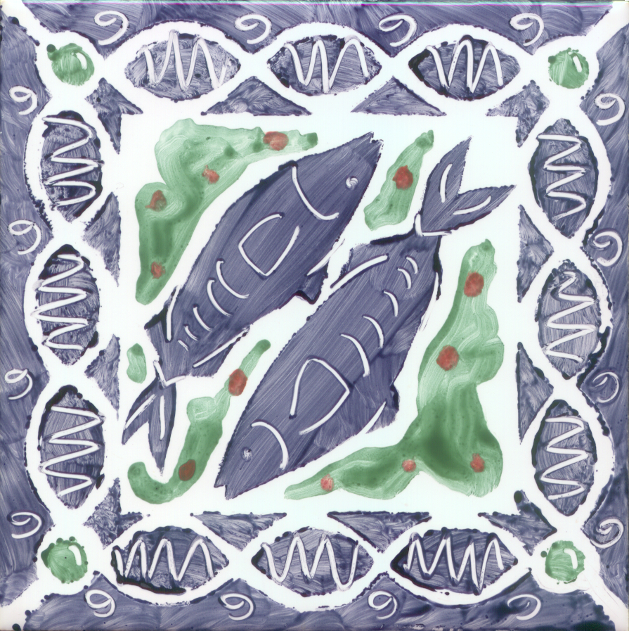 Hand painted Tiles - Seaworld - Tiles of Stow