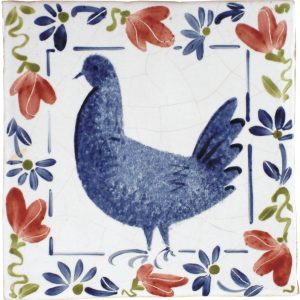 Hand painted Tiles - Birds & Flowers - Tiles of Stow