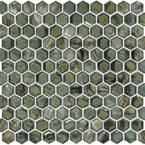 Green Mosaics - Chanda Hexagon Mosaic