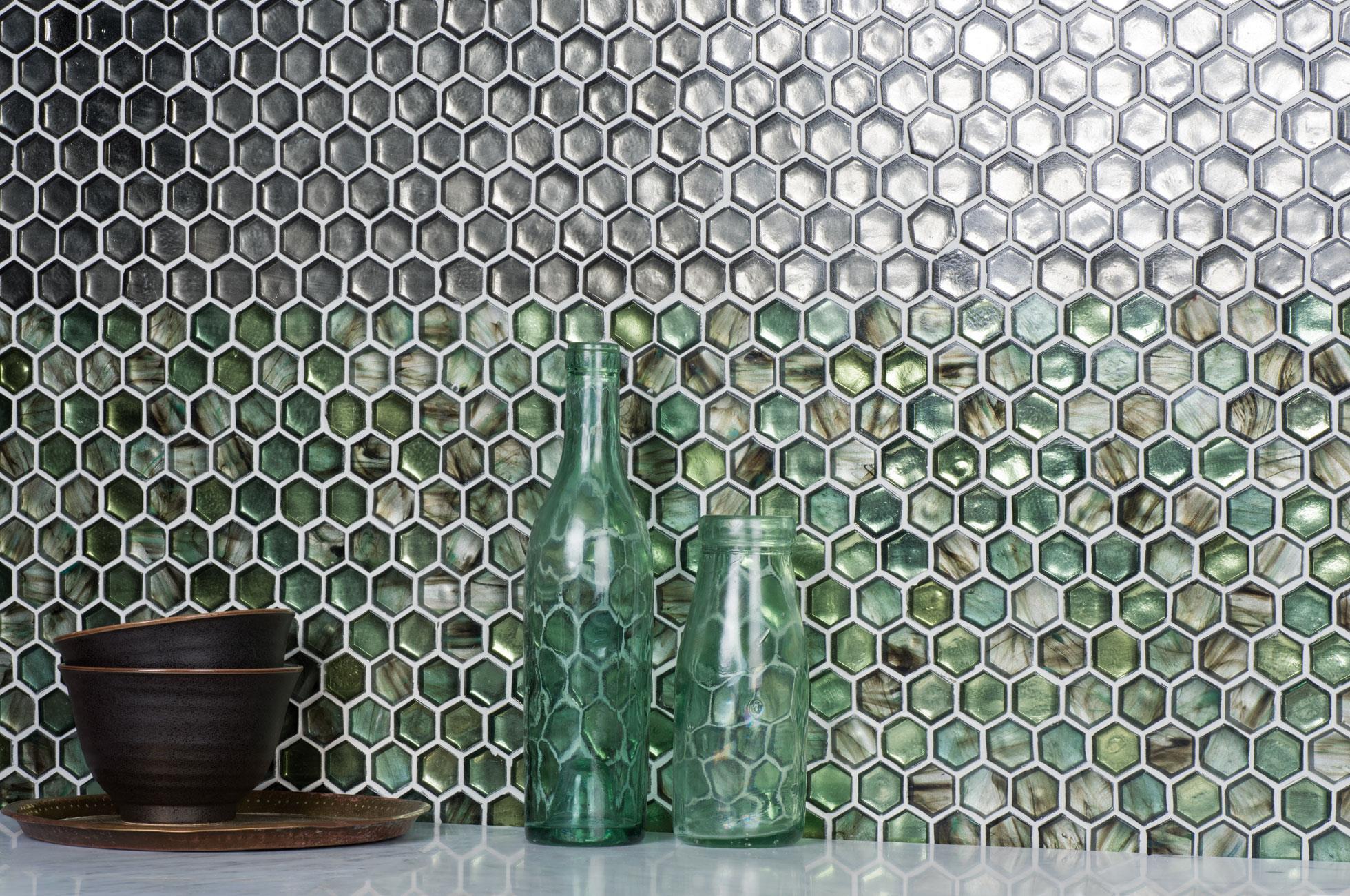 Green Mosaics - Chanda Hexagon Mosaic - Image 2