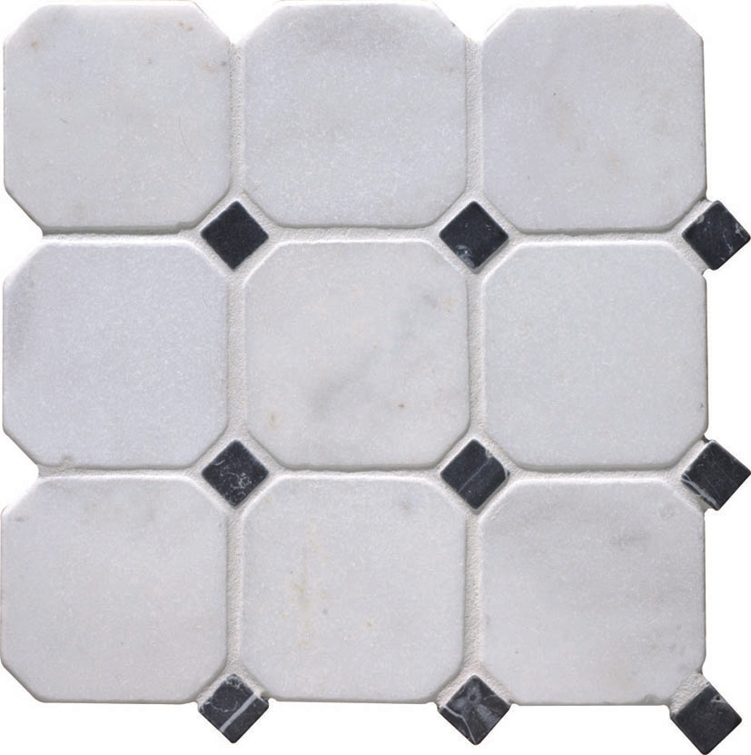 Stone Mosaics - Venetian Mosaics White Octagon 10