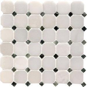 Stone Mosaics - Venetian Mosaics White Octagon 4.8