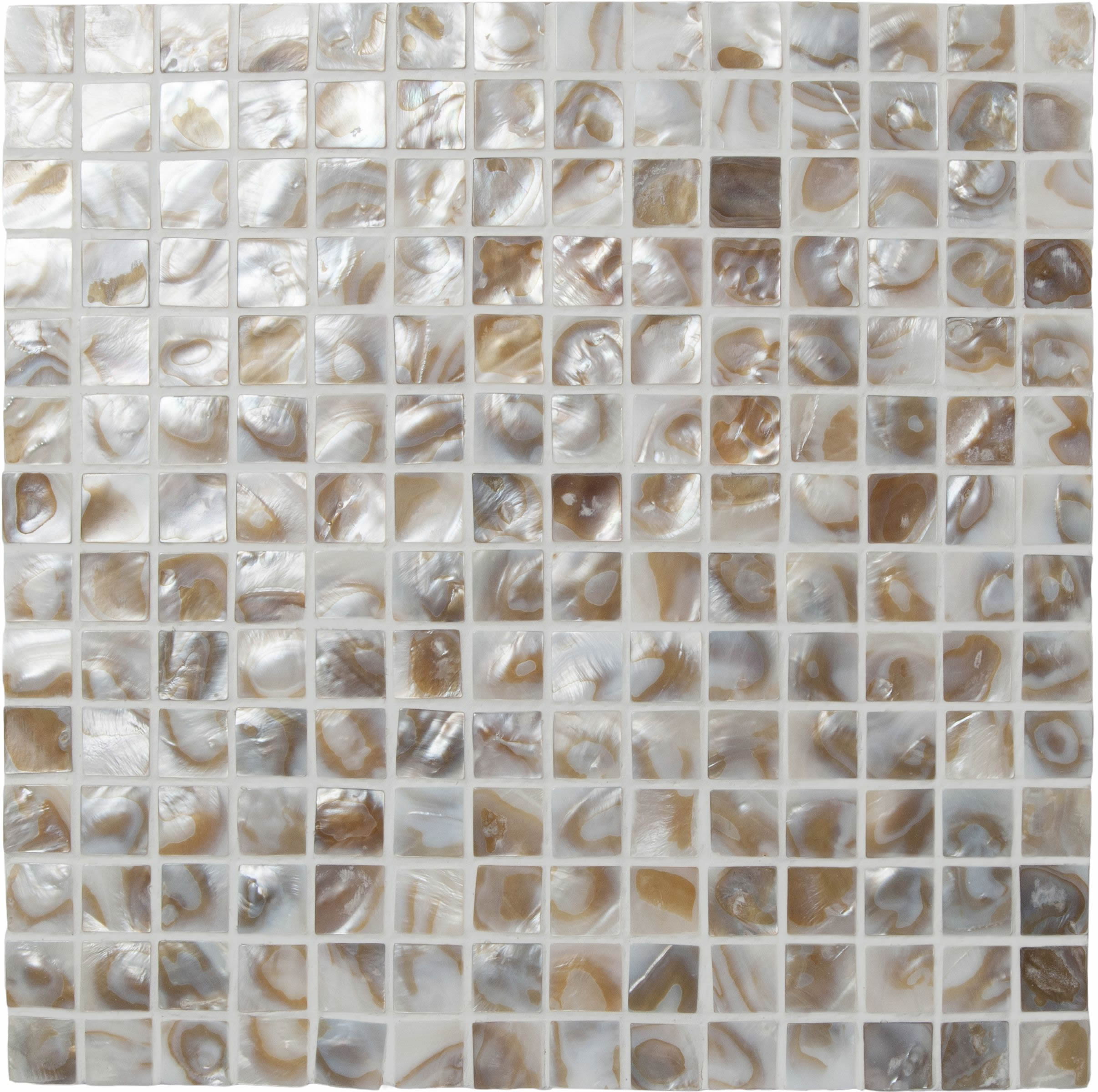 Cream & Brown Mosaics - Grace Shell Mosaic