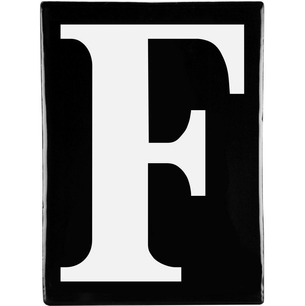 Hand Made Stoneware Letters - F
