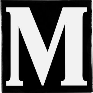 Hand Made Stoneware Letters - M