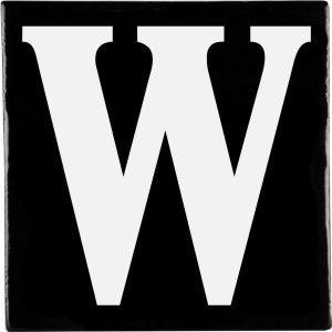 Hand Made Stoneware Letters - W