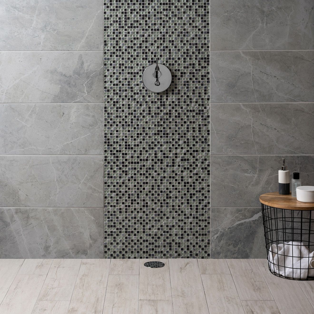 Grey and Black Mosaics - Lial Earth And Fire Mixed Mosaic - Image 2