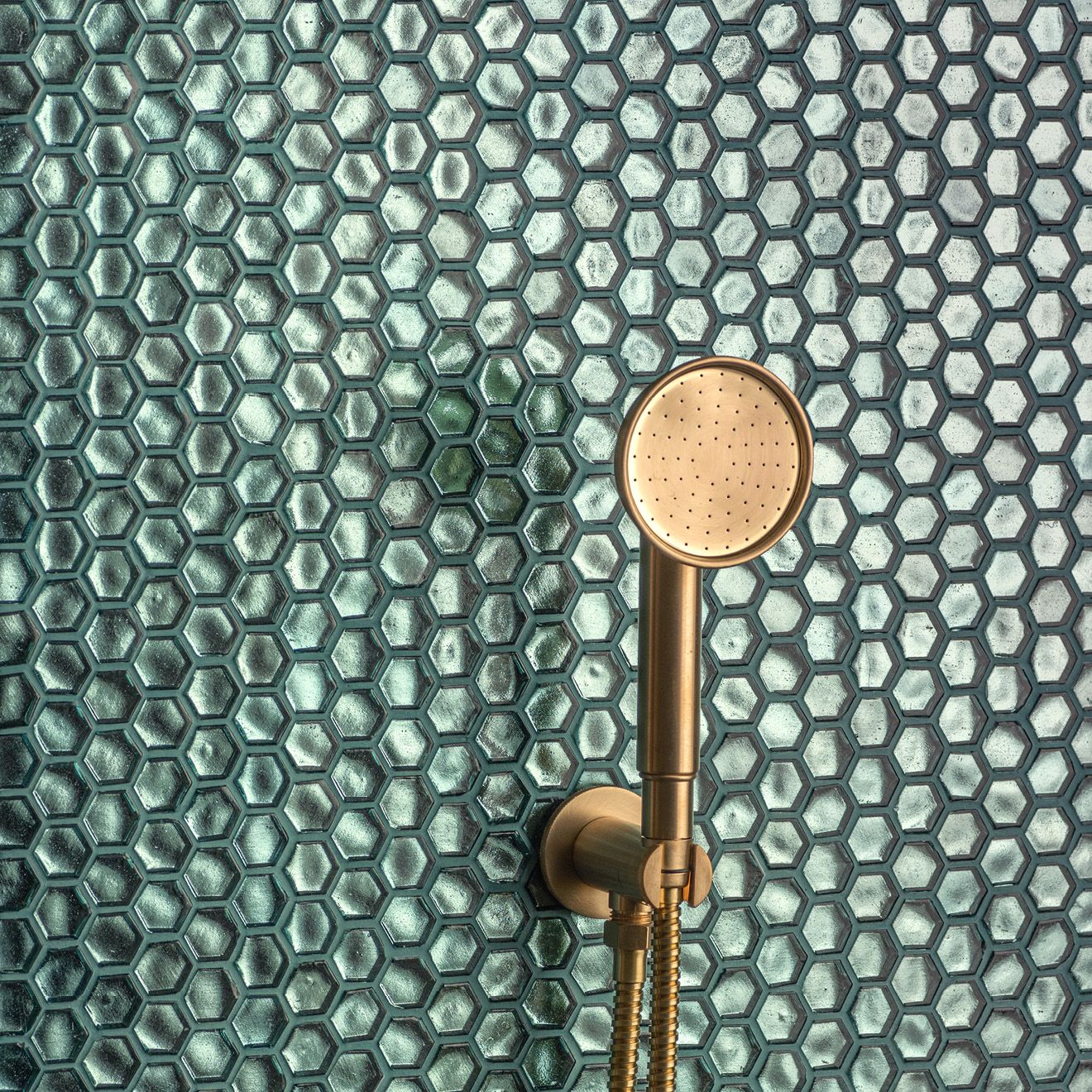 Green Mosaics - Medak Hexagon Glass Mosaic - Image 2