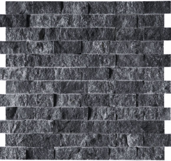 Stone Mosaics - Negra Black Splitface Mosaic