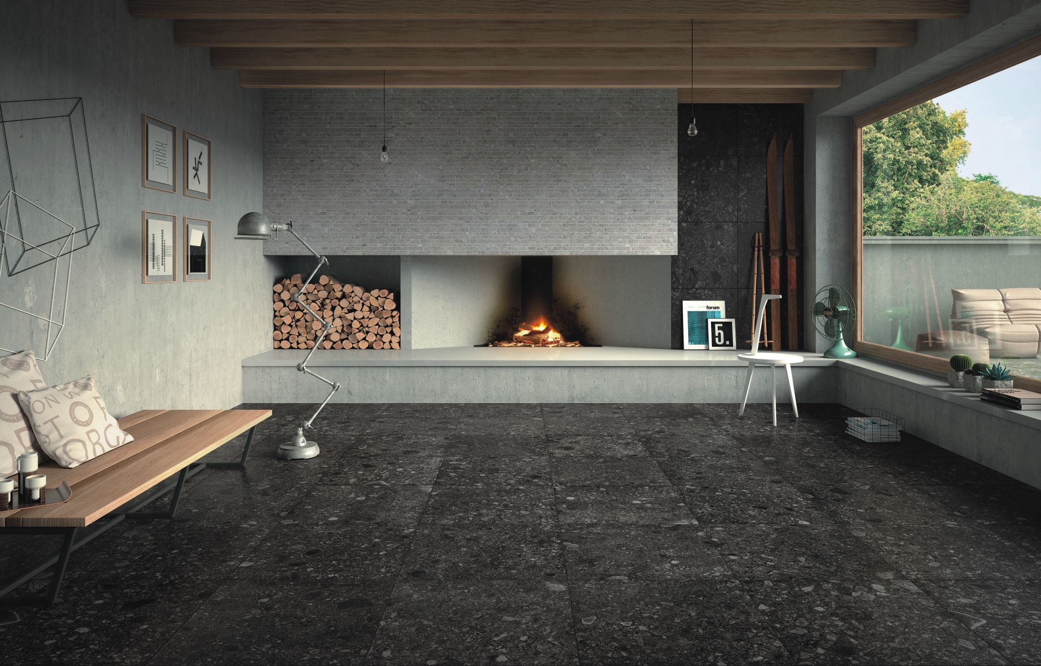 Porcelain Floor Tiles - Norway Svart 60x30 - Image 2