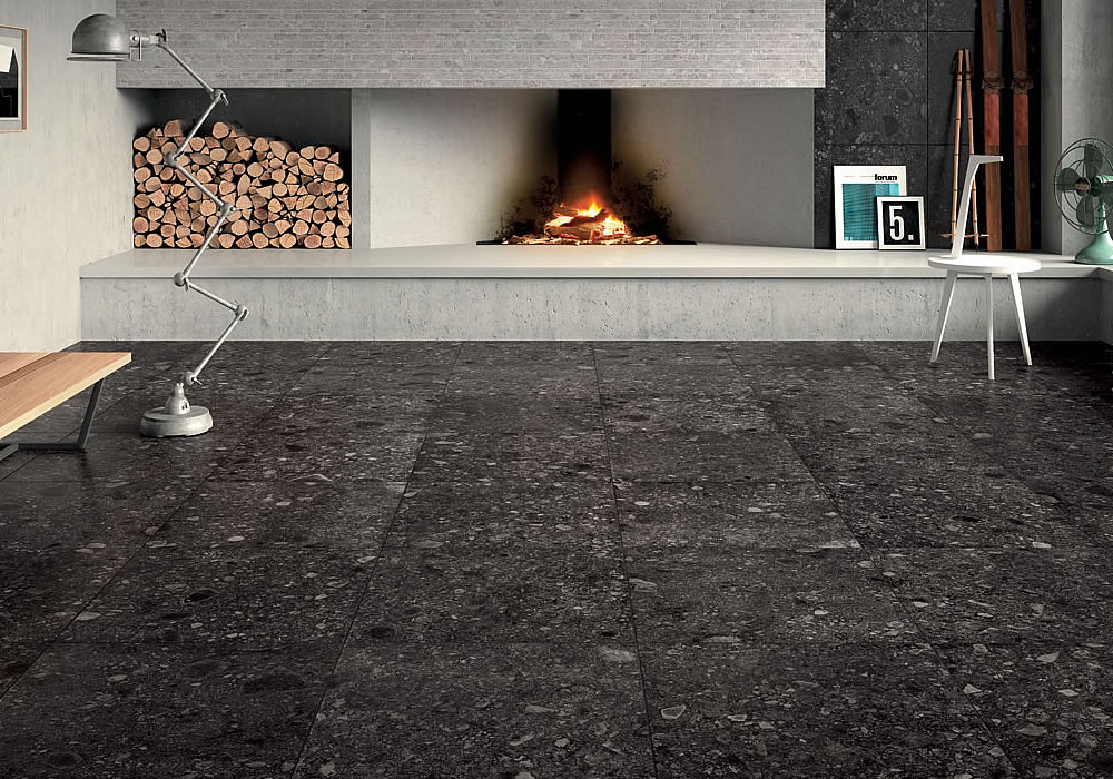 Porcelain Floor Tiles - Norway Svart Mosaic 30x30 - Image 2