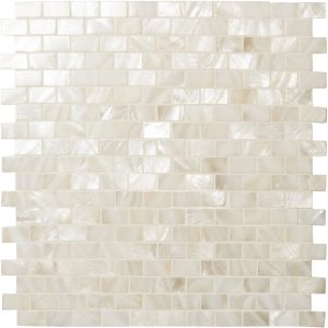 White Mosaics - Pearl Brickbond Shell Mosaic
