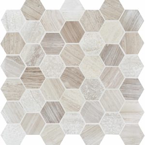 Stone Mosaics - Perla Large Hexagon Stone Mosaic