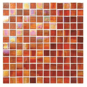 Red and Orange Mosaics - Utopia Iridescent Glass Mosaic