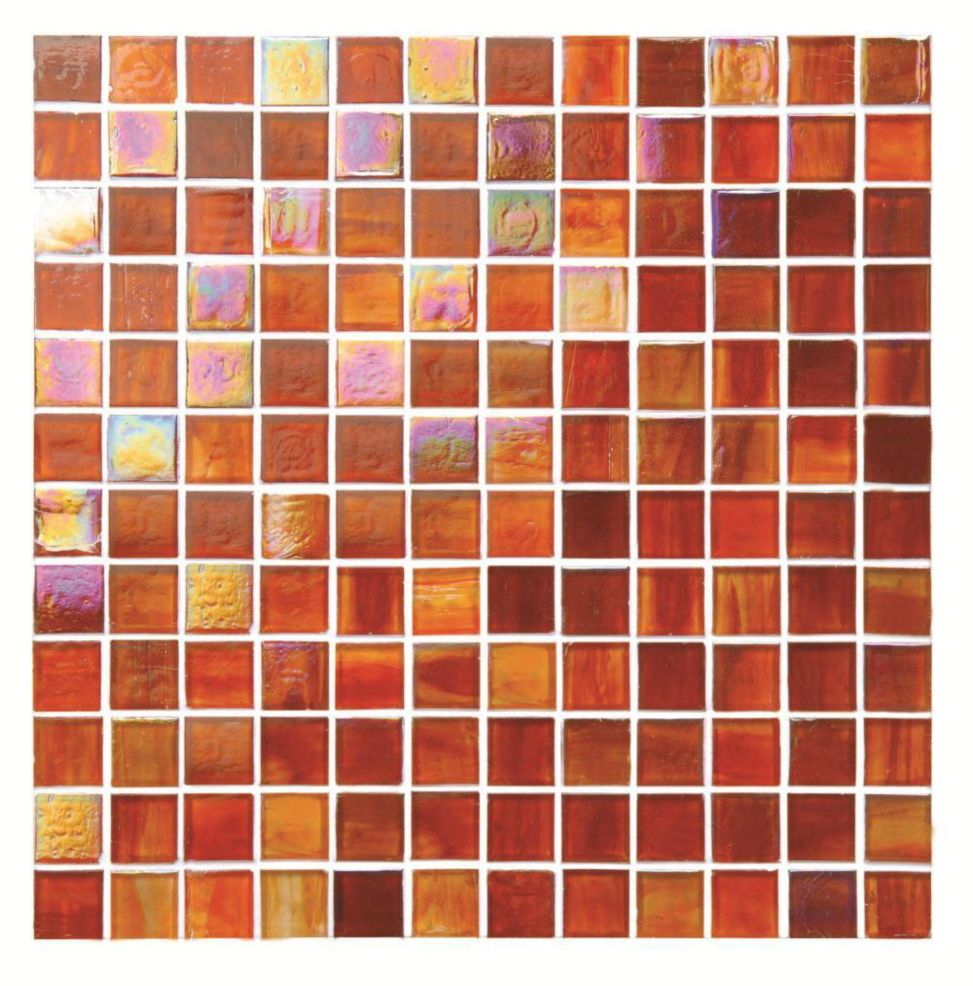 Red and Orange Mosaics - Utopia Iridescent Glass Mosaic