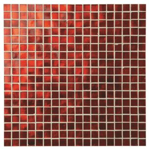 Red and Orange Mosaics - Velvet Bloom Glass Mosaic