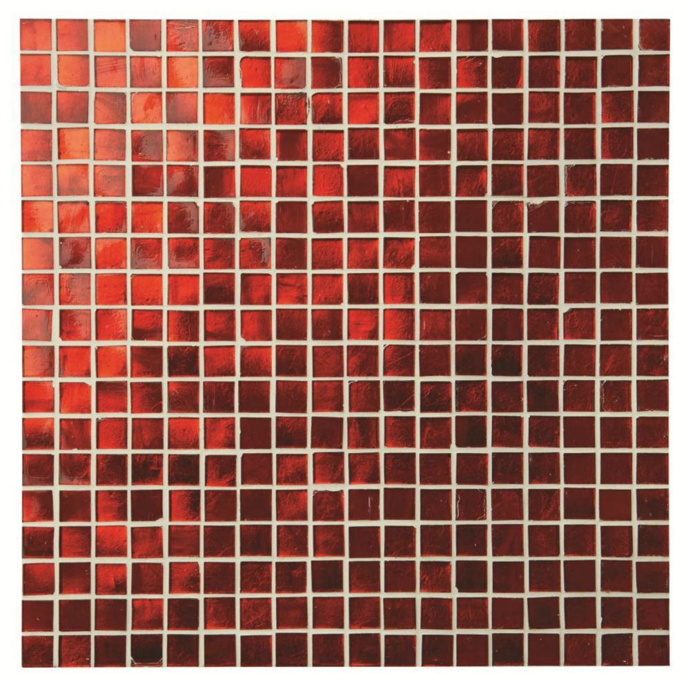 Red and Orange Mosaics - Velvet Bloom Glass Mosaic