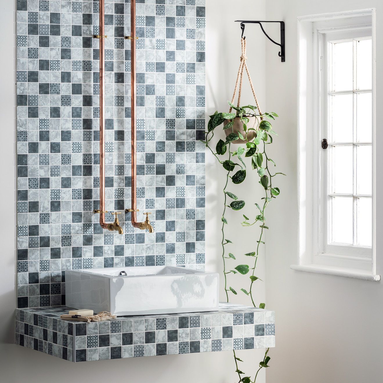 Grey and Black Mosaics - Venetia Recycled Glass Mosaic - Image 2