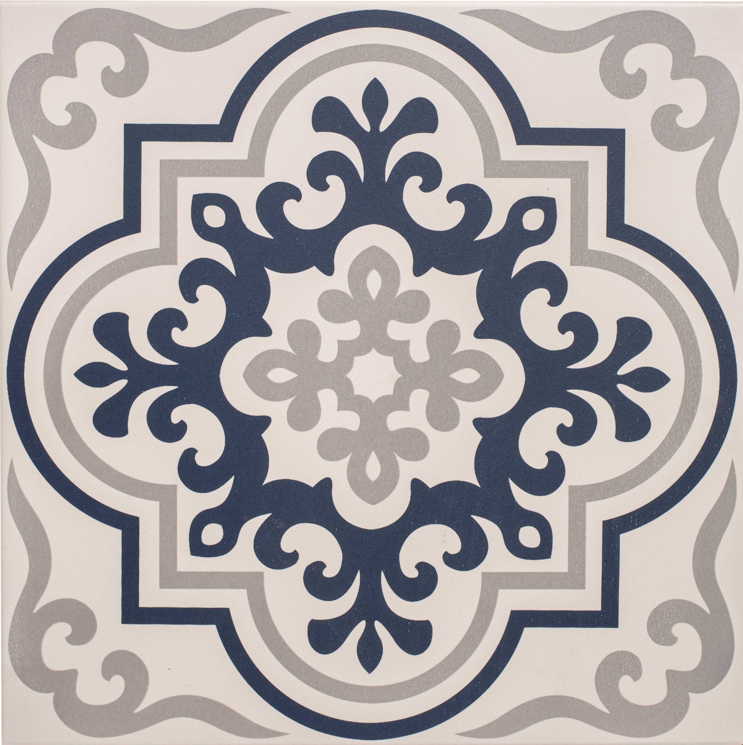 Odyssey - Vogue Dark Blue Light Grey on Chalk