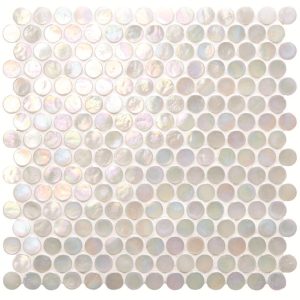 White Mosaics - White Lady Iridescent Glass Mosaic