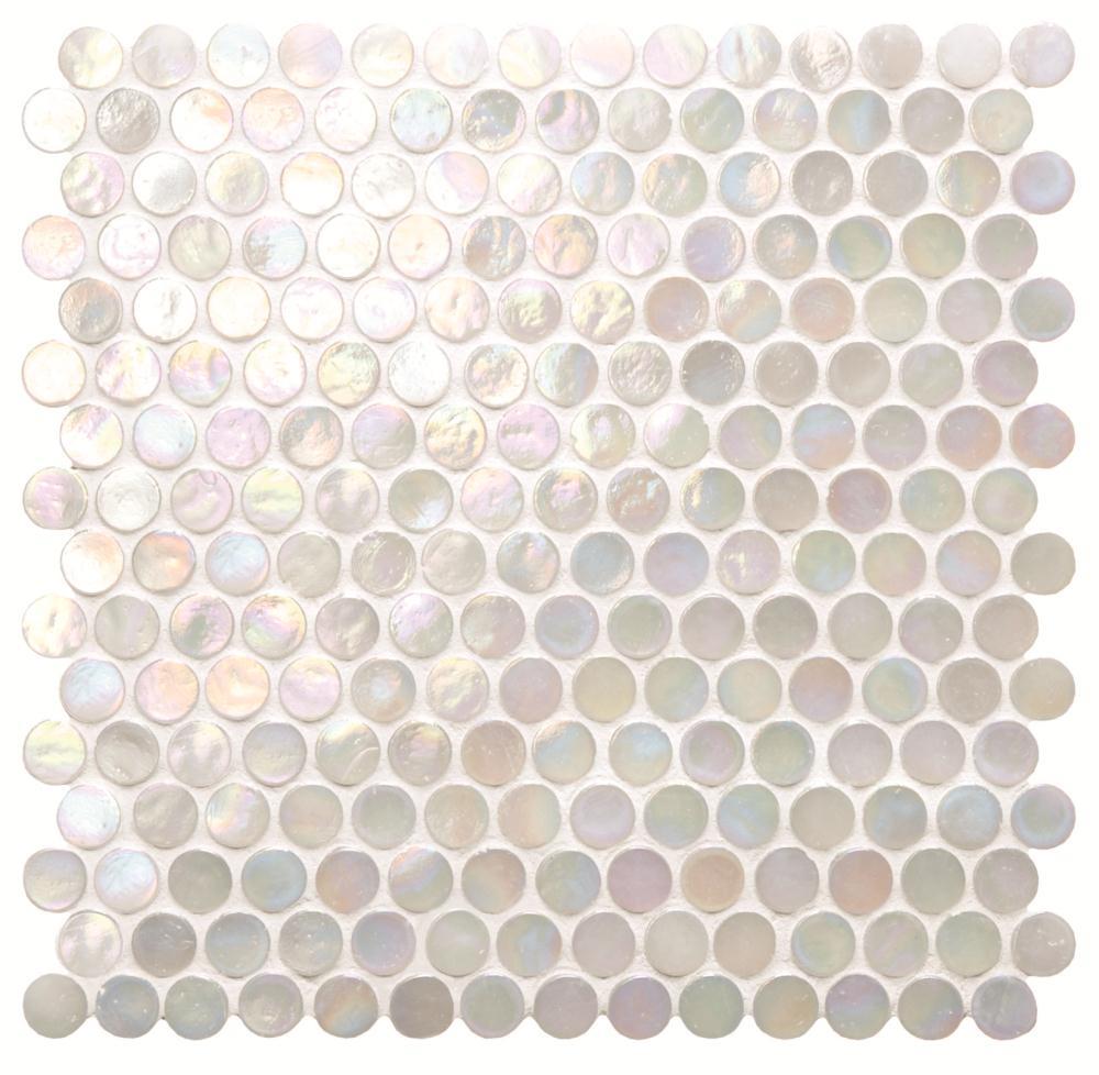 White Mosaics - White Lady Iridescent Glass Mosaic
