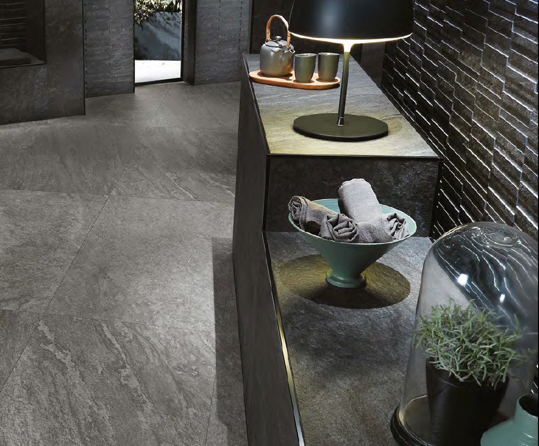 Porcelain Floor Tiles - Bravestone Grey 60x30 - Image 3