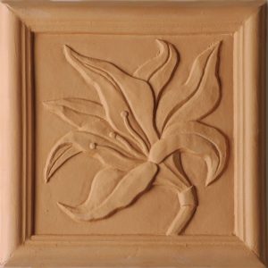 Botanical Terracotta Plaques - Amaryllis