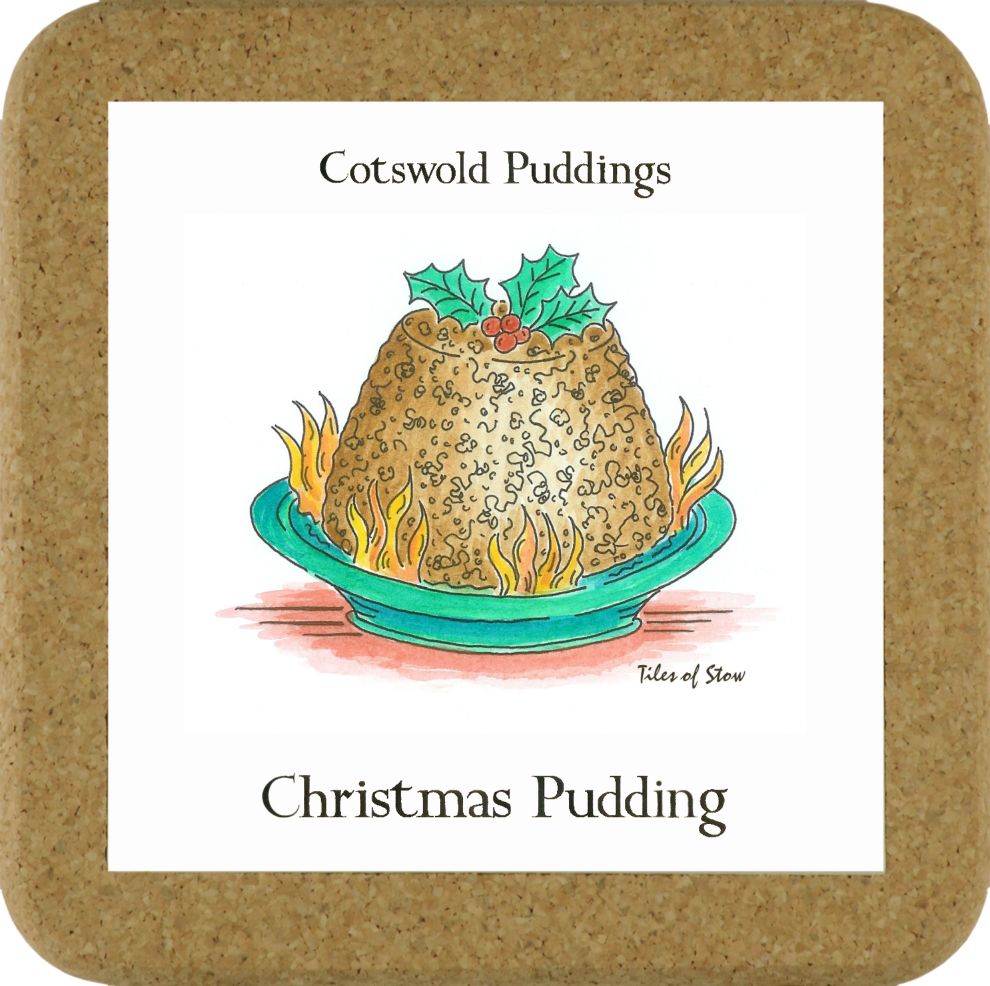 Pudding Tile Mats - Christmas Pudding