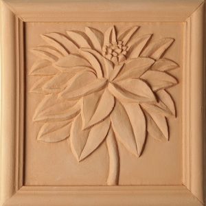Botanical Terracotta Plaques - Dahlia