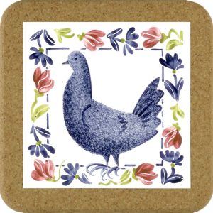Birds & Flowers Tile Mats - Pigeon