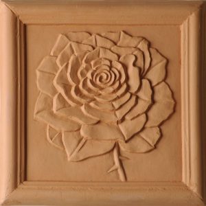 Botanical Terracotta Plaques - Rose