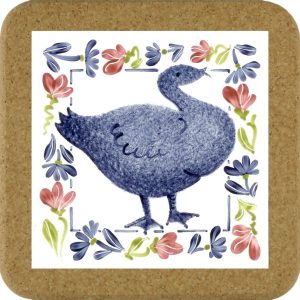 Birds & Flowers Tile Mats - Duck