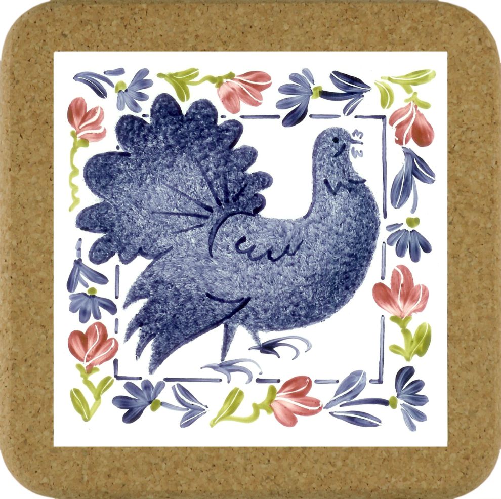 Birds & Flowers Tile Mats - Turkey