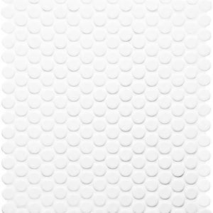 White Mosaics - Moonbeam Penny Round