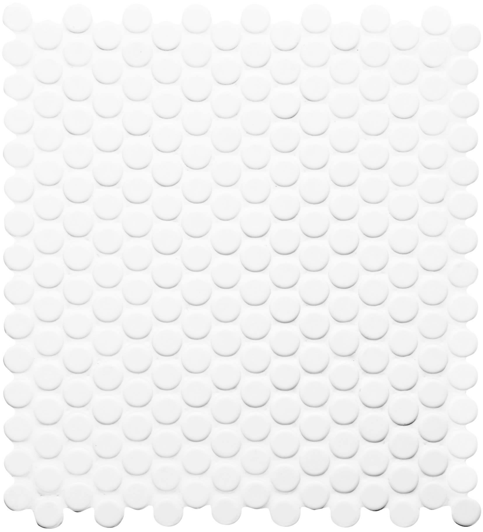 White Mosaics - Moonbeam Penny Round