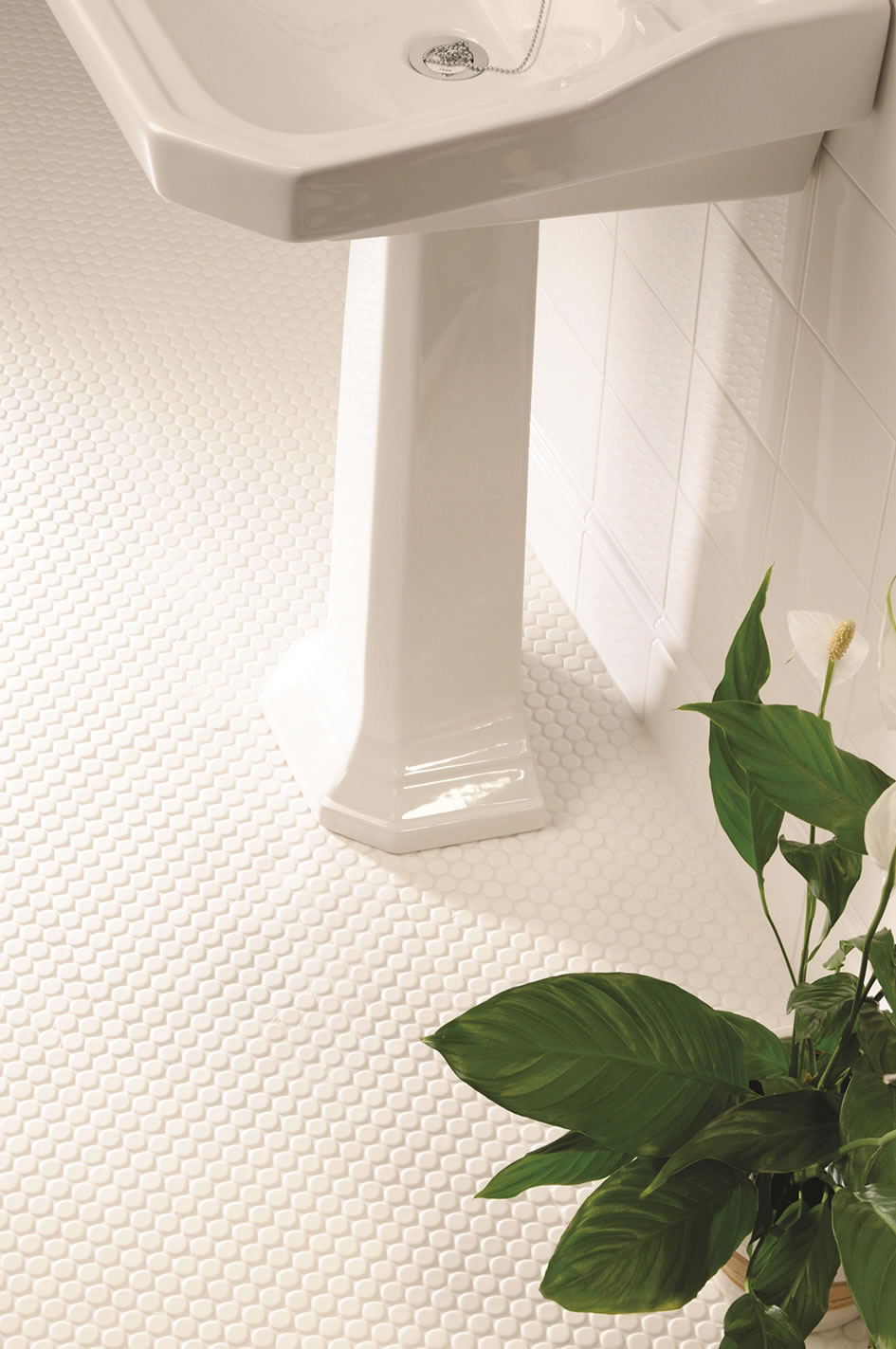 White Mosaics - Moonbeam Penny Round - Image 4
