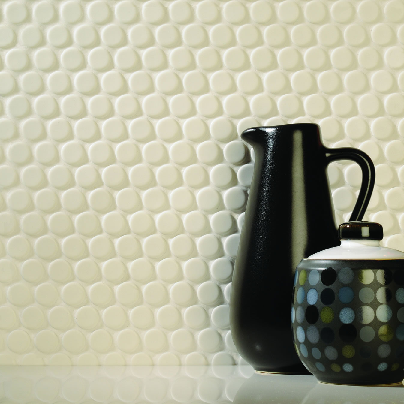 White Mosaics - Moonbeam Penny Round - Image 2