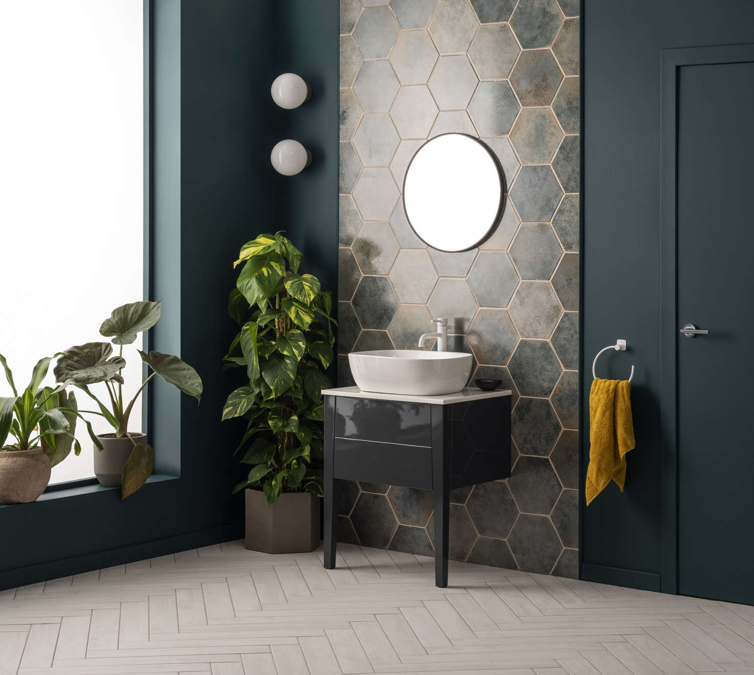 Oken Hexagon Wall Tiles - Green - Image 3