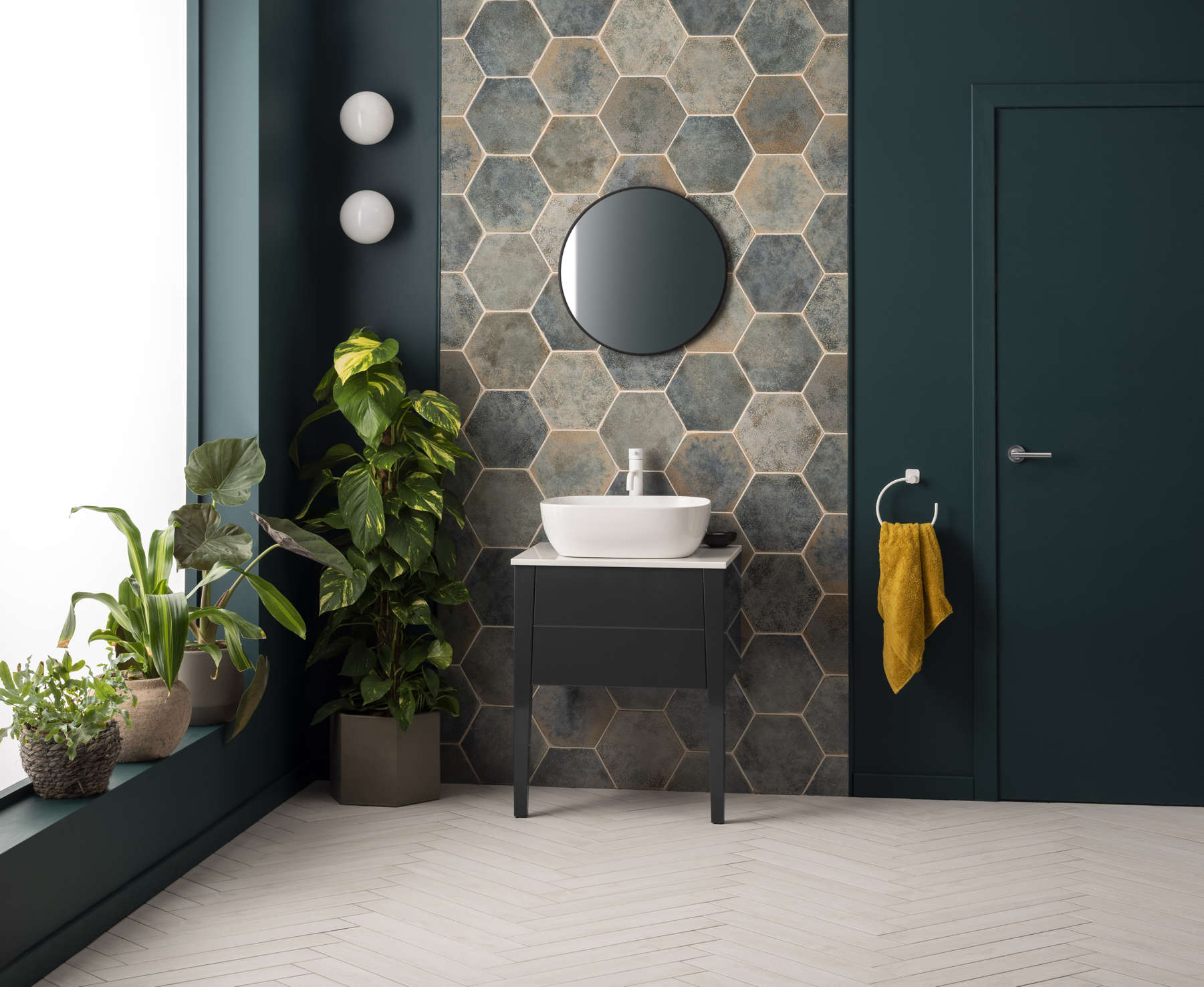 Oken Hexagon Wall Tiles - Green - Image 2