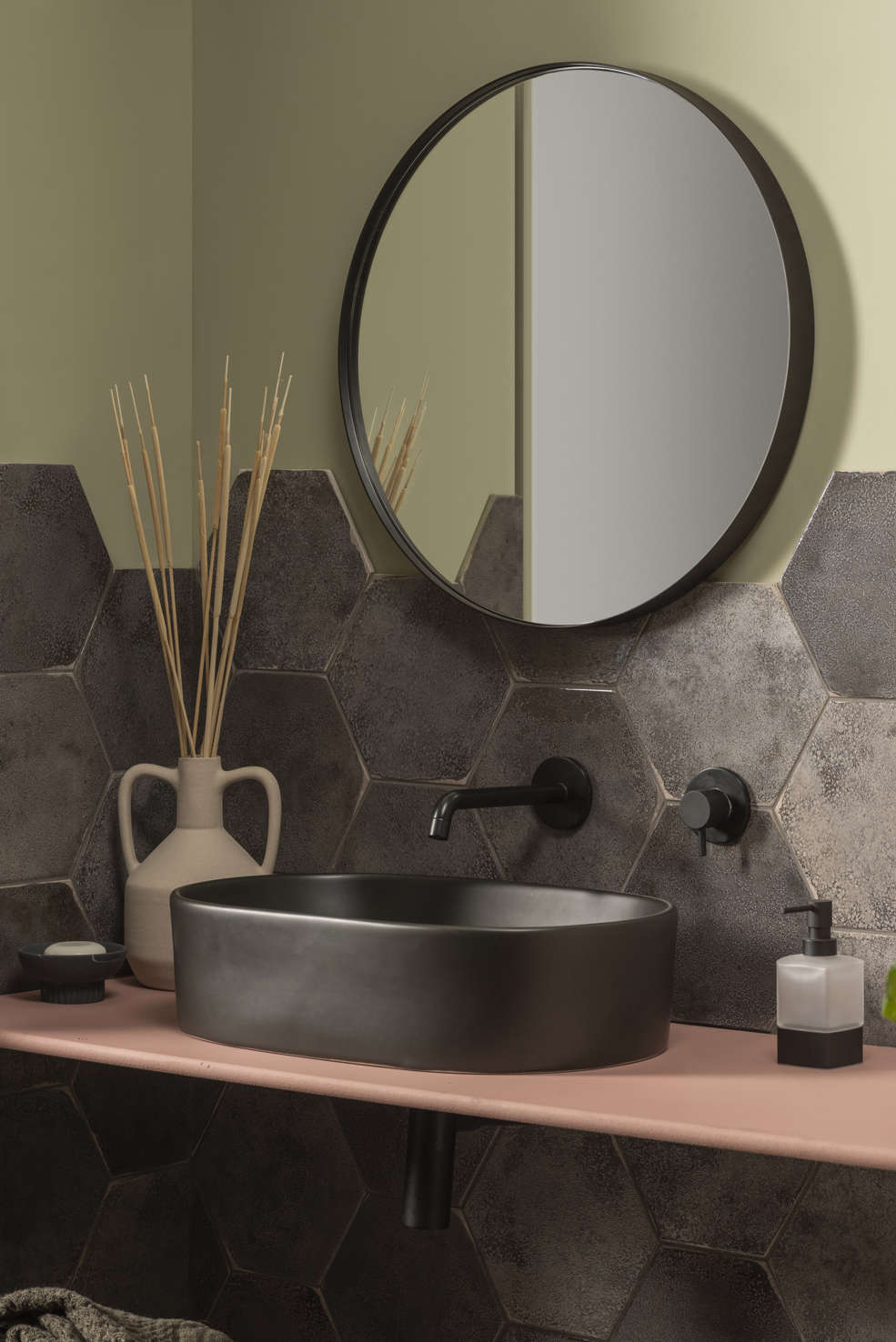 Oken Hexagon Wall Tiles - Anthracite - Image 2