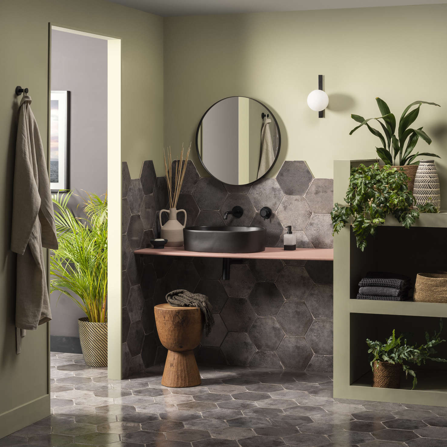 Oken Hexagon Wall Tiles - Anthracite - Image 4