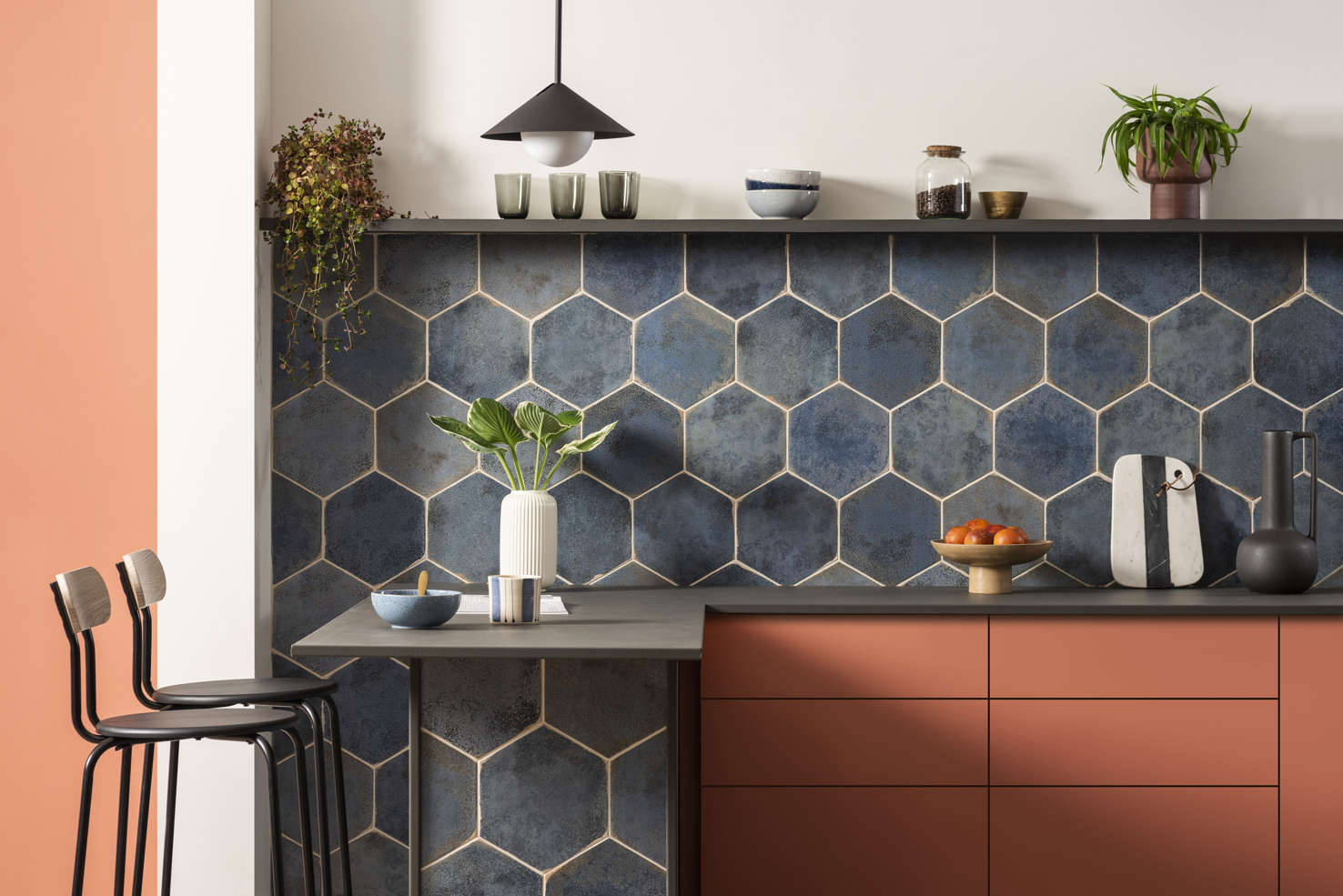 Oken Hexagon Wall Tiles - Blue - Image 4