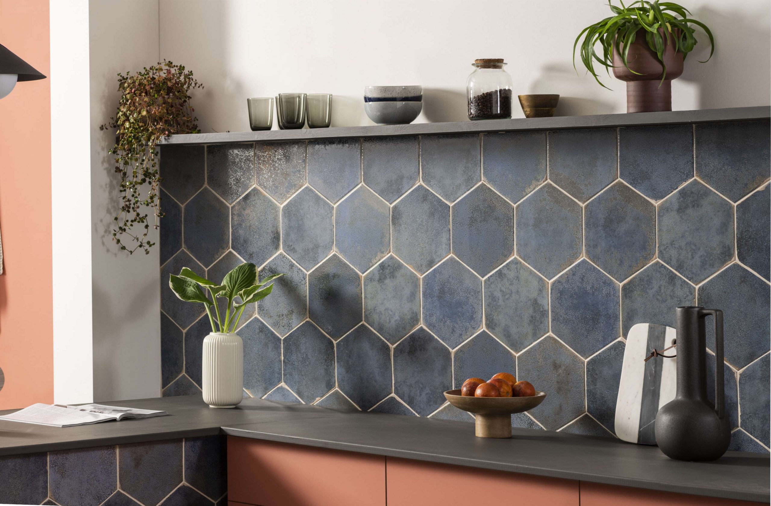 Oken Hexagon Wall Tiles - Blue - Image 3