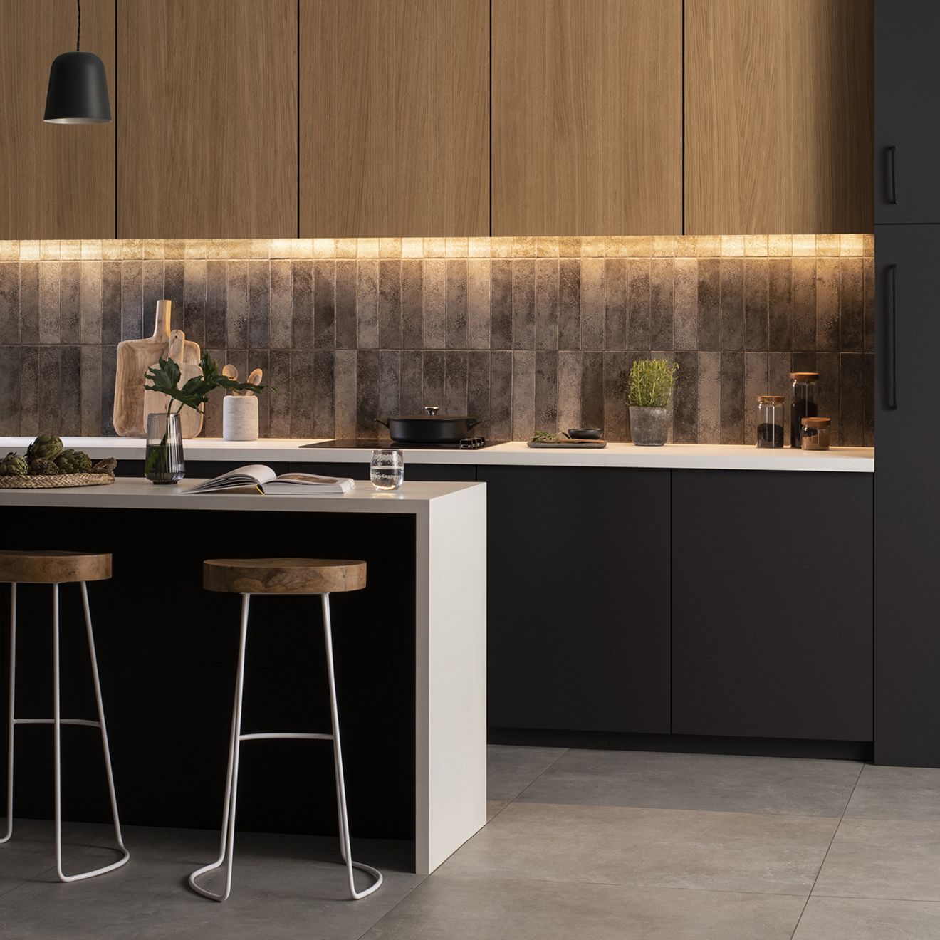 Oken Brick Wall Tiles - Anthracite - Image 4