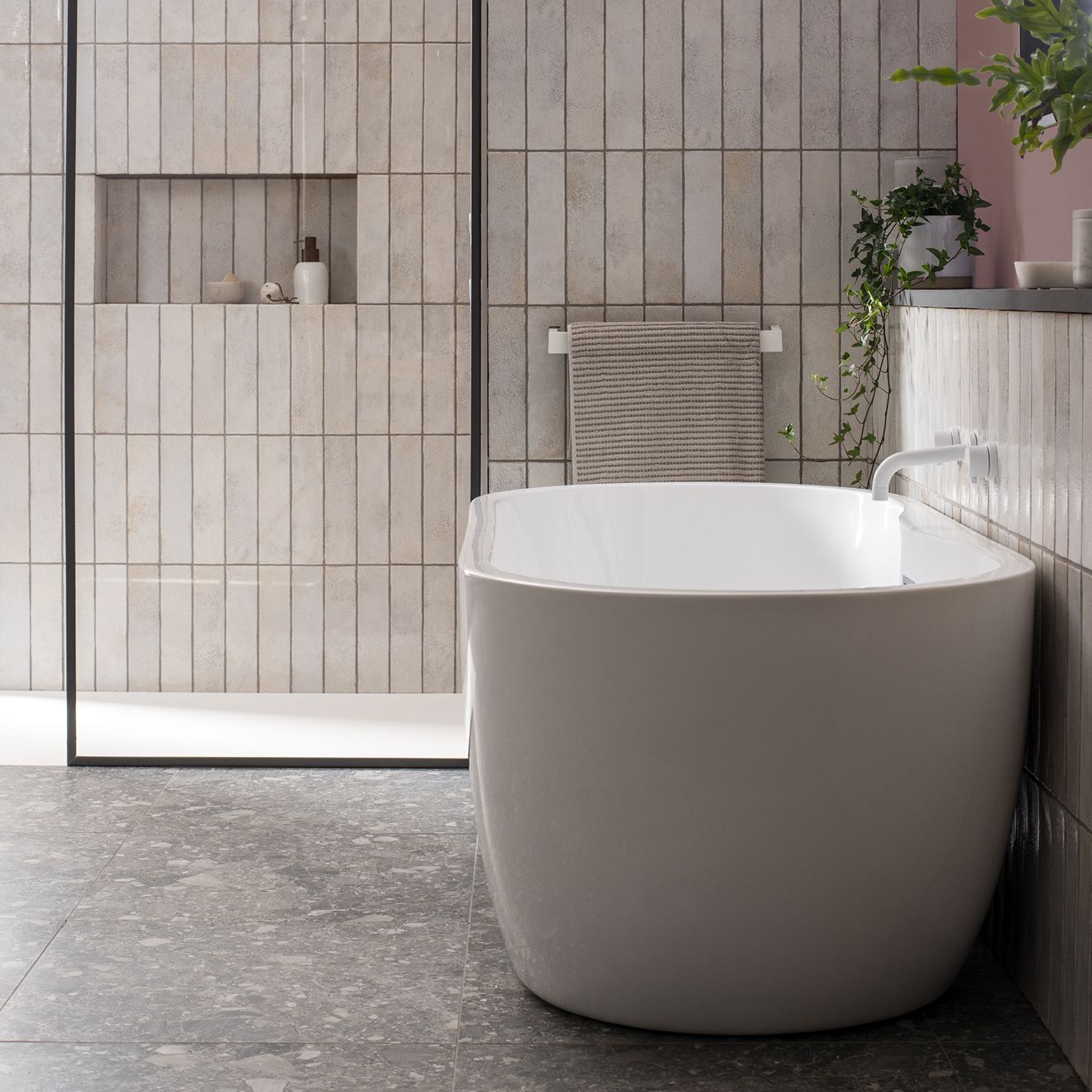 Oken Brick Wall Tiles - White - Image 2