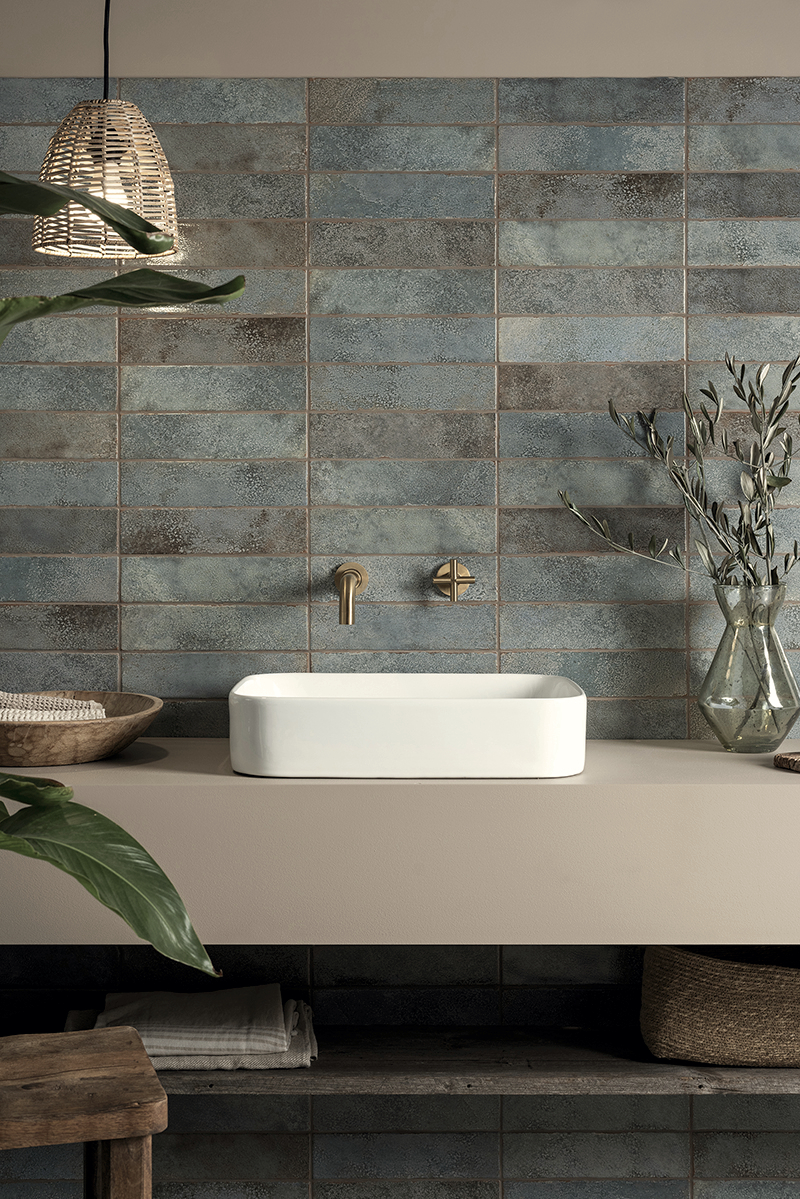 Oken Brick Wall Tiles - Green - Image 2