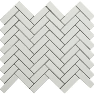 White Mosaics - Satin White Chevron